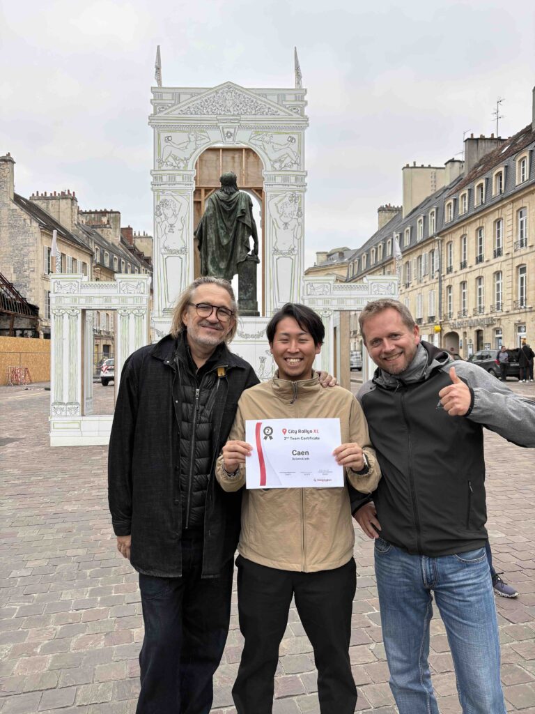 Équipe durant l'animation dans le département du Calvados. 